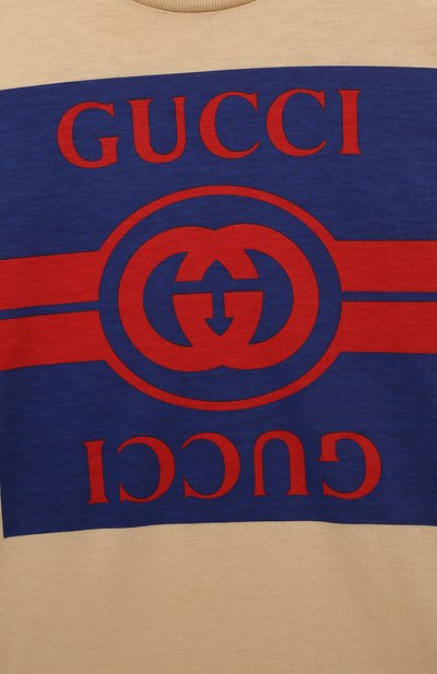 Хлопковая футболка GUCCI, арт. 576871/XJF50, фото 3