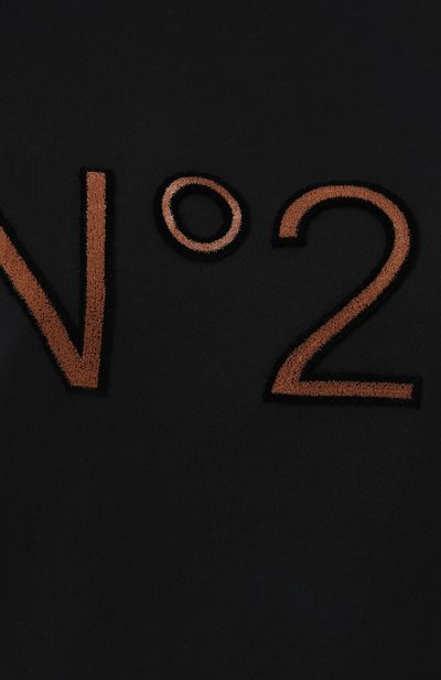 Хлопковый пуловер с круглым вырезом и логотипом бренда N21, арт. 18I N2M0/E021/4211, фото 5