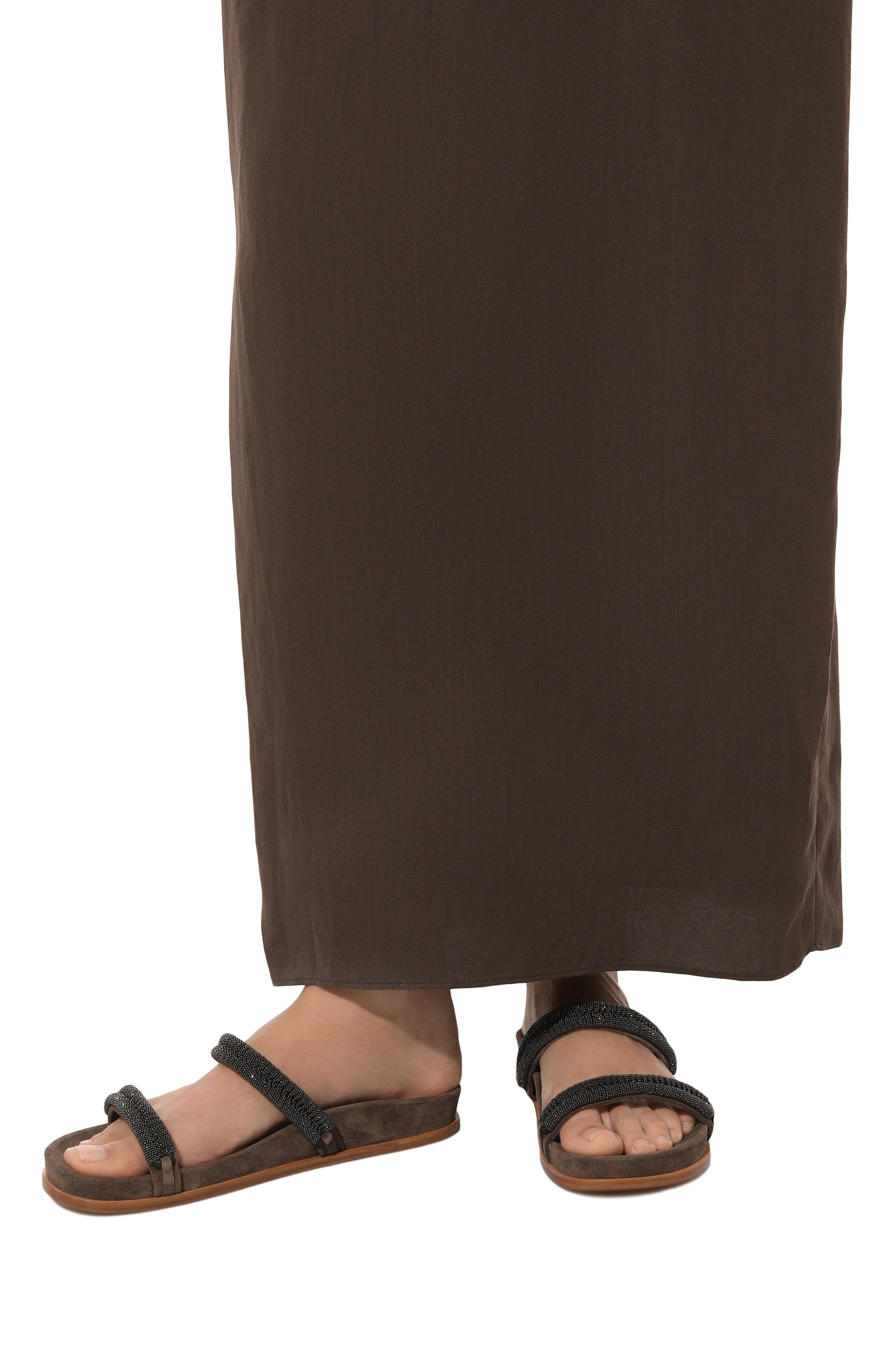 Замшевые шлепанцы BRUNELLO CUCINELLI, арт. MZSFC2627, фото 3