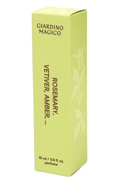 Концентрированные духи rosemary vetiver ambra (15ml) GIARDINO MAGICO бесцветного цвета по цене 3450 руб., арт. 4660222283658, фото 5 Концентрированные духи rosemary vetiver ambra (15ml) GIARDINO MAGICO, арт. 4660222283658, фото 5