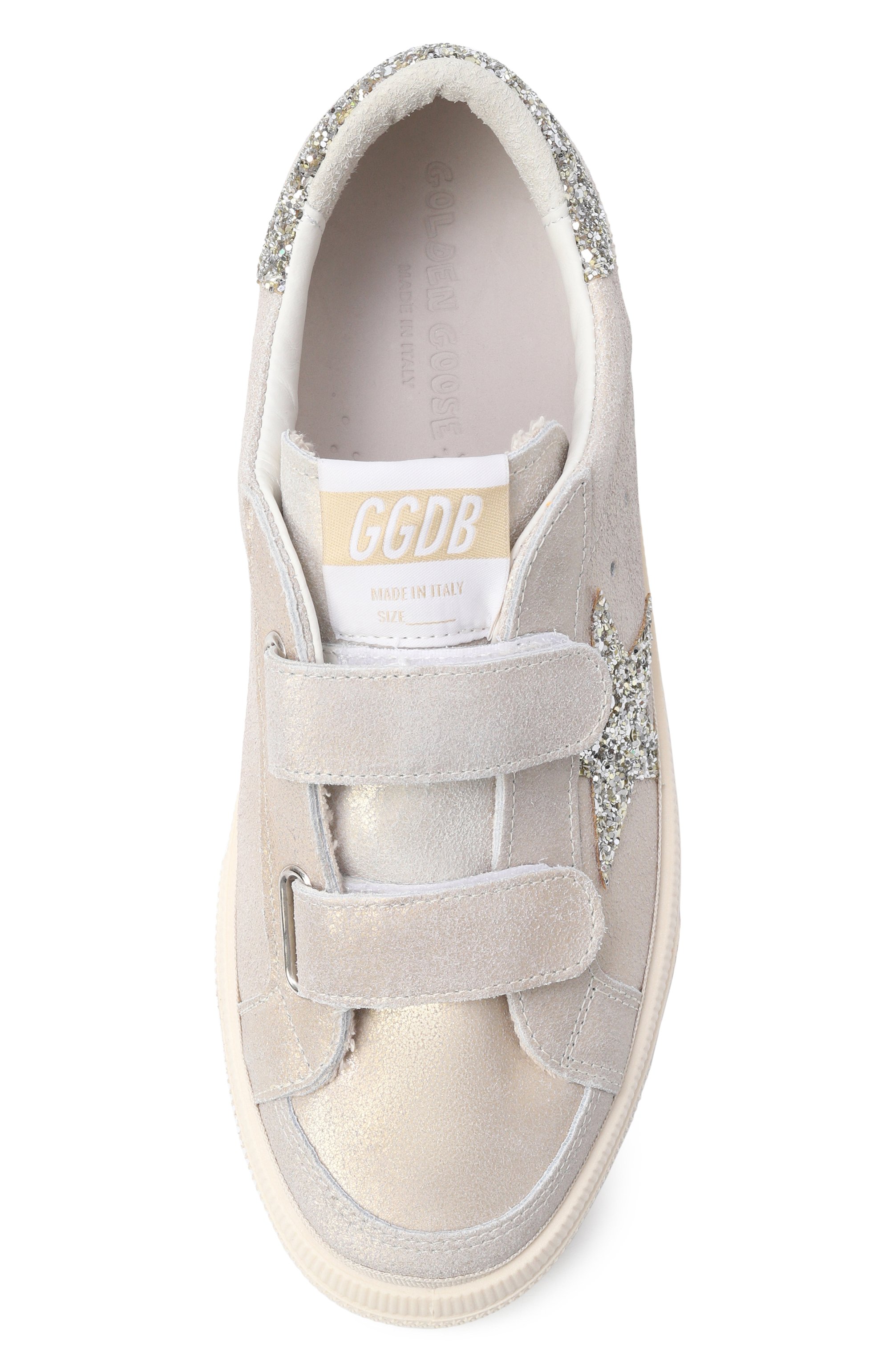 Кожаные кеды may GOLDEN GOOSE DELUXE BRAND золотого цвета по цене 48400 руб., арт. GTF00198.F008077, фото 4 Кожаные кеды may GOLDEN GOOSE DELUXE BRAND, арт. GTF00198.F008077, фото 4