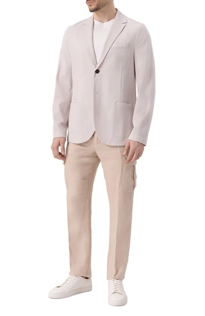 Хлопковый пиджак HARRIS WHARF LONDON, арт. C8P22PYG, фото 3