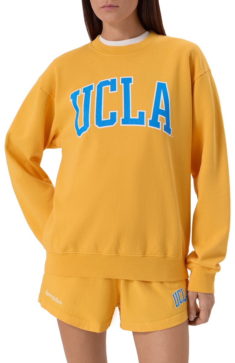 Хлопковый свитшот sporty & rich x ucla SPORTY AND RICH, арт. ST071615637YE26, фото 1