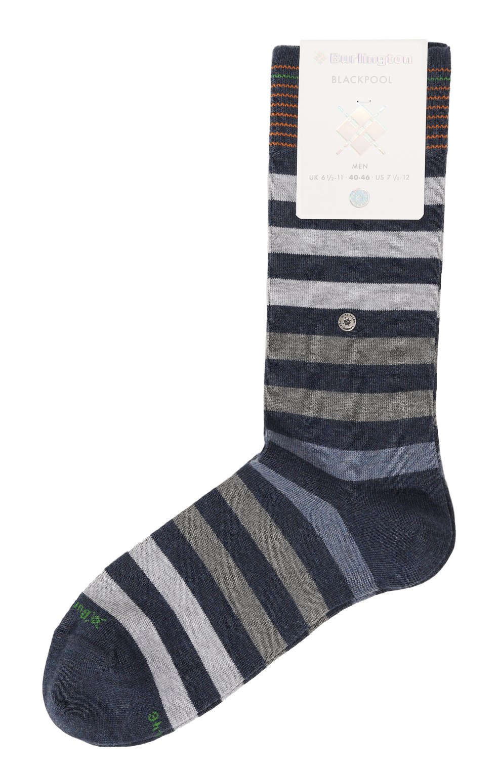 Хлопковые носки BURLINGTON синего цвета по цене 2050 руб., арт. 21083, фото 1 Хлопковые носки BURLINGTON, арт. 21083, фото 1