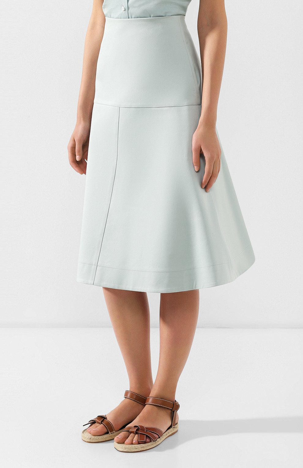 Хлопковая юбка JIL SANDER NAVY, арт. JNWM3506A/JM2417, фото 3