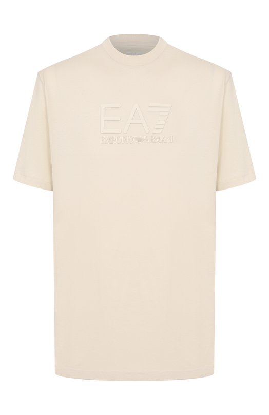 Хлопковая футболка EA7 7M000224/AF10375 Кремовый 7M000224/AF10375