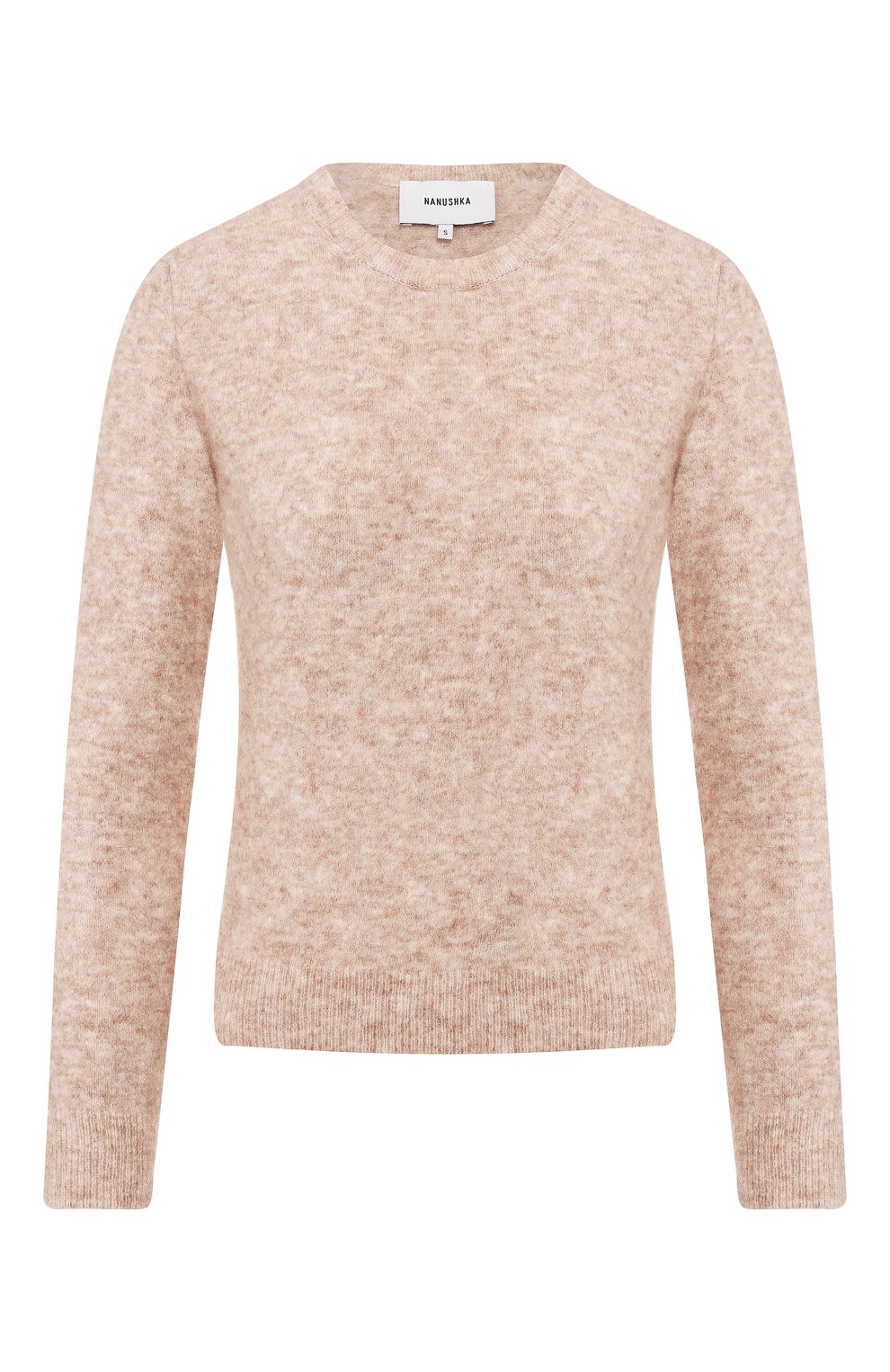 Пуловер NANUSHKA бежевого цвета по цене 27800 руб., арт. REI_LATTE_W00L MELANGE KNIT, фото 1 Пуловер NANUSHKA, арт. REI_LATTE_W00L MELANGE KNIT, фото 1