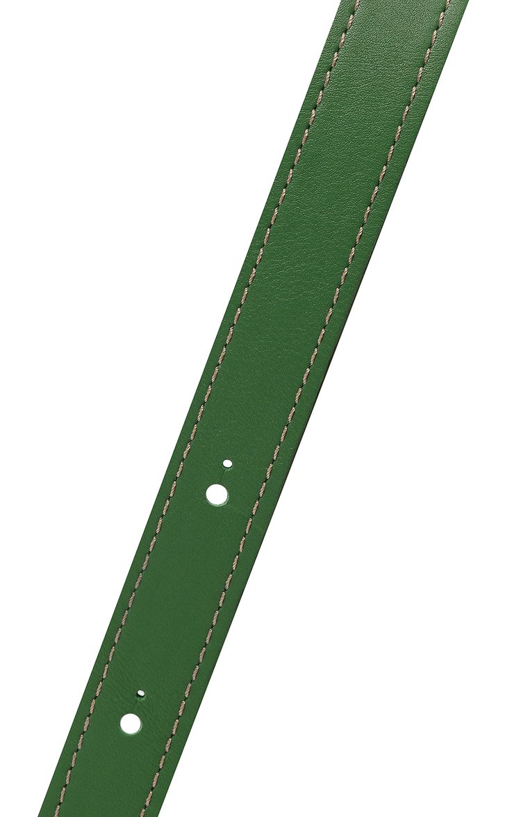 Женские ремень для сумки LÉAH зеленого цвета, арт. А022 | Фото 4 (Материал: Натуральная кожа; Материал сплава: Проставлено; Нос: Не проставлено; Кросс-КТ: ремень-сумка)