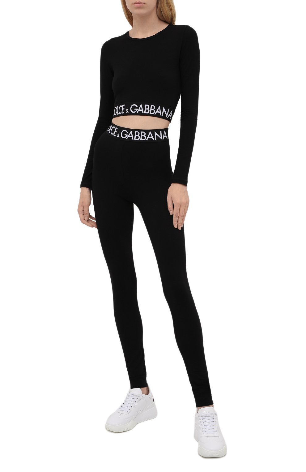 Хлопковый топ DOLCE & GABBANA черного цвета по цене 35600 руб., арт. F8N51T/FUEEY, фото 2 Хлопковый топ DOLCE & GABBANA, арт. F8N51T/FUEEY, фото 2