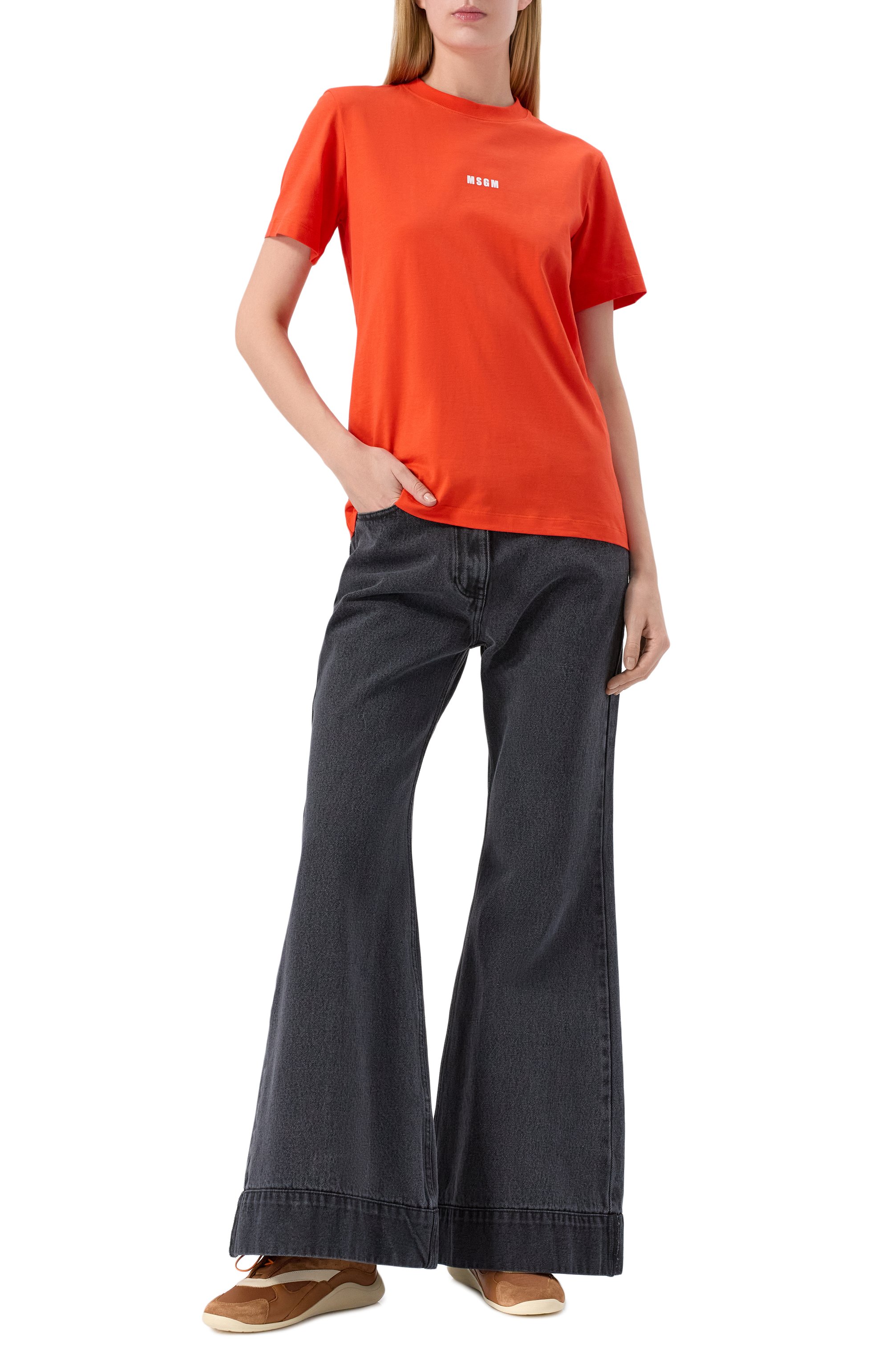 Хлопковая футболка MSGM, арт. 3841MDM500/257002, фото 2
