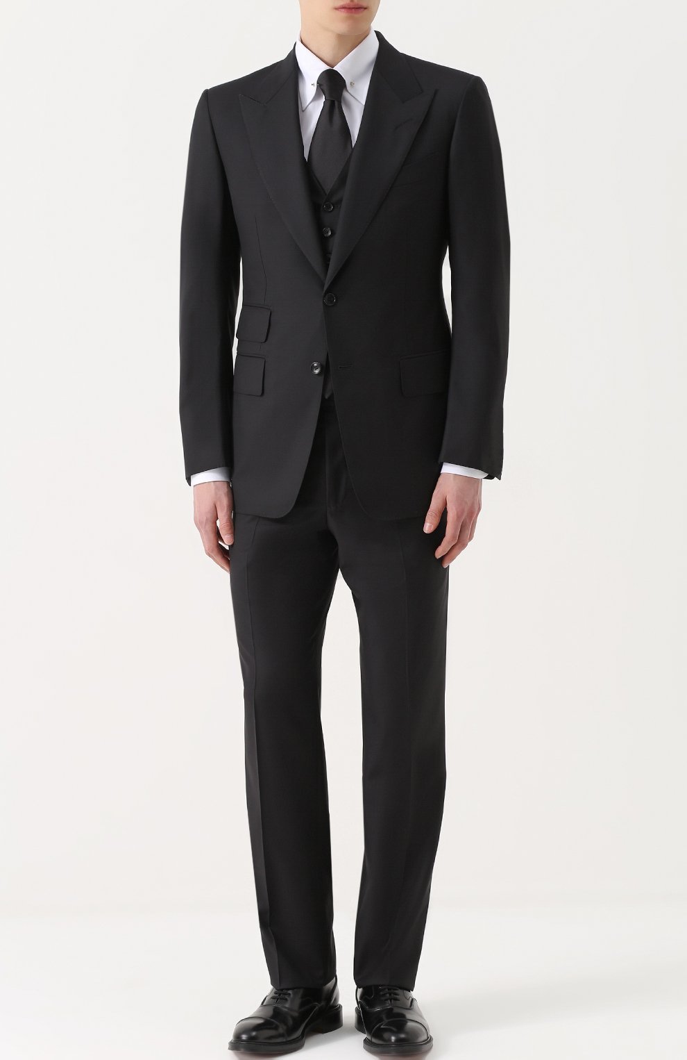 Хлопковая сорочка с булавкой на воротнике TOM FORD, арт. 2FT000/94S3JA, фото 2