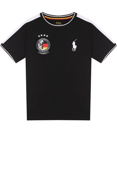 Хлопковая футболка с логотипом сборной германии POLO RALPH LAUREN, арт. 323716423, фото 1