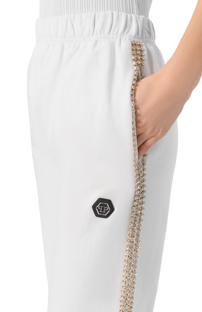 Хлопковые джоггеры с отделкой стразами PHILIPP PLEIN, арт. SAFC WJT2190 PTE004N, фото 5