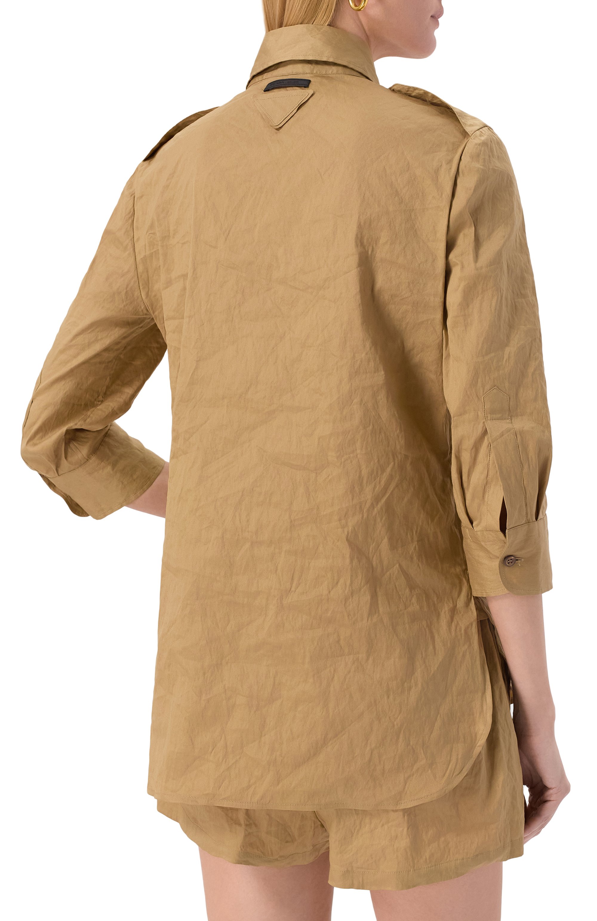 Хлопковая рубашка PRADA, арт. P492G/14NH, фото 4