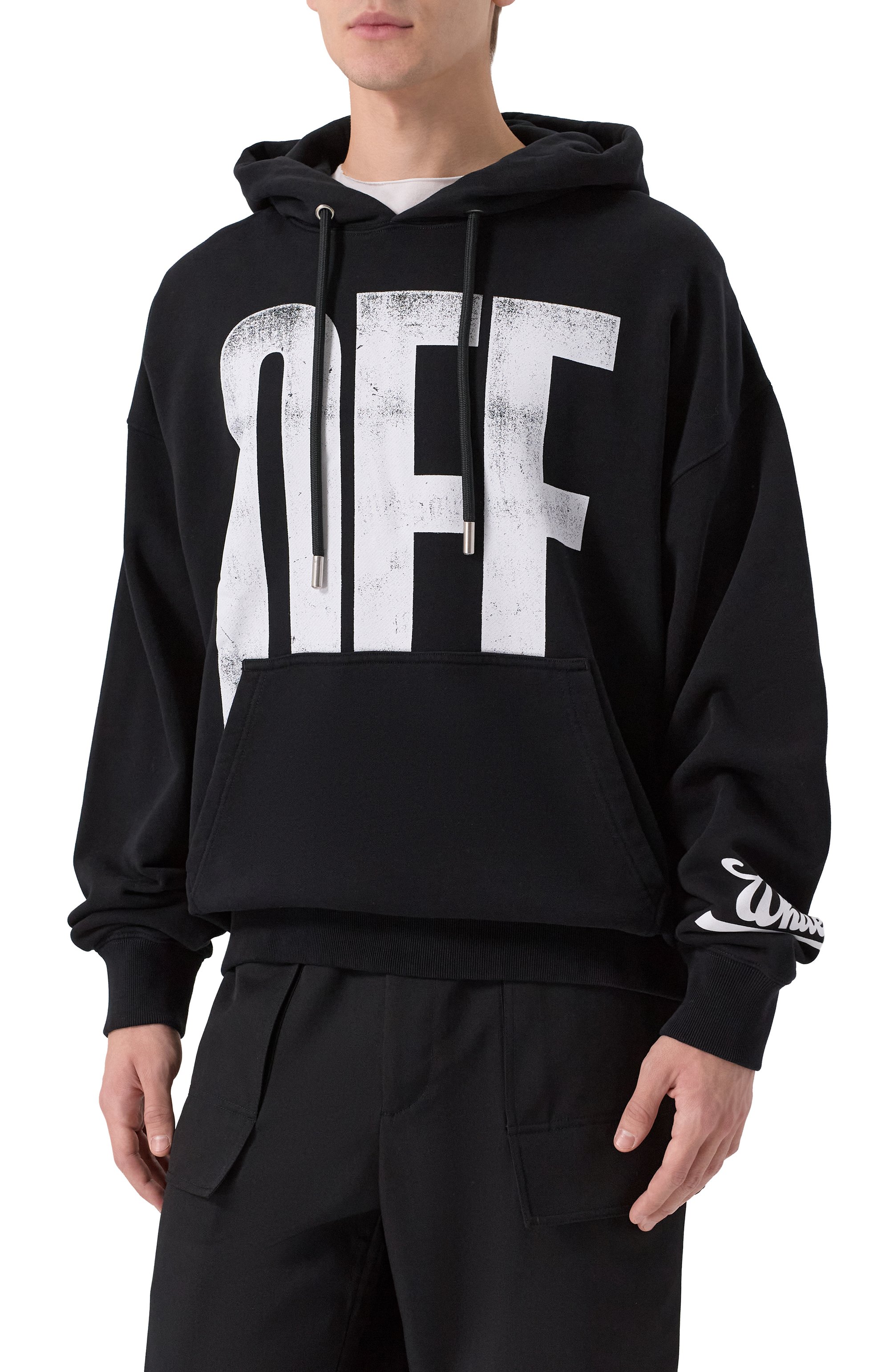 Хлопковое худи OFF-WHITE, арт. 0MBB085F25FLE00Q, фото 3