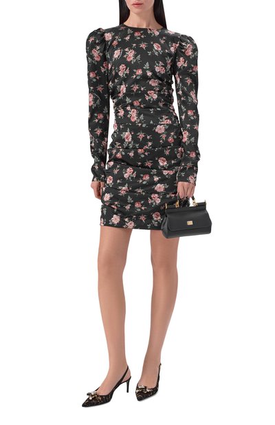 Сумка my sicily small DOLCE & GABBANA черного цвета по цене 143000 руб., арт. BB7116/B1001, фото 3 Сумка my sicily small DOLCE & GABBANA, арт. BB7116/B1001, фото 3