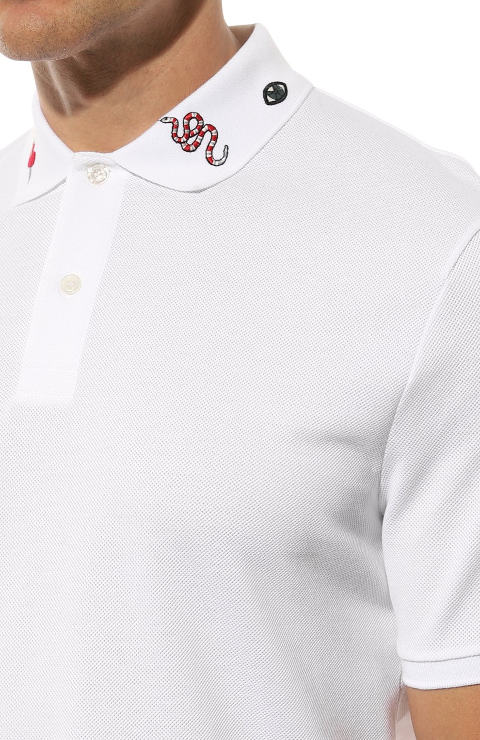 Хлопковое поло GUCCI, арт. 523059 X9U96, фото 5