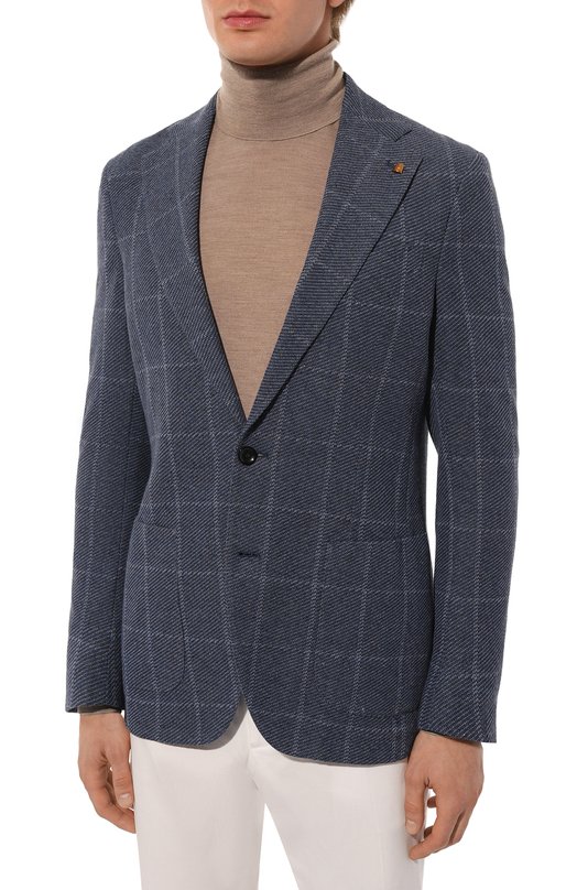 Хлопковый пиджак Sartoria Latorre JEF74/JF062 Синий  JEF74/JF062 Фото 5