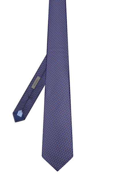 Шелковый галстук CORNELIANI темно-синего цвета по цене 13450 руб., арт. 83U390-9120360/00, фото 2 Шелковый галстук CORNELIANI, арт. 83U390-9120360/00, фото 2