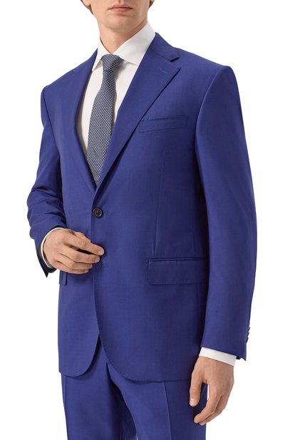 Шерстяной костюм CORNELIANI темно-синего цвета по цене 171500 руб., арт. 266008-2618150_SET, фото 2 Шерстяной костюм CORNELIANI, арт. 266008-2618150_SET, фото 2