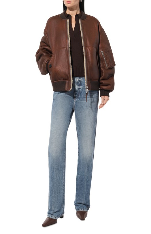 Бомбер из овчины Anne Vest FW24/01/33960/07 Коричневый  FW24/01/33960/07 Фото 2