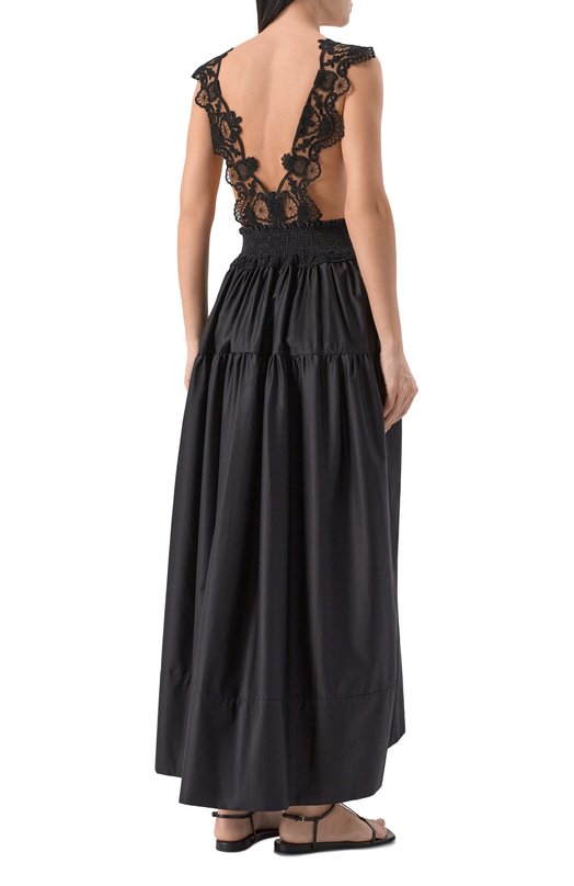 Платье из хлопка и вискозы Maurizio W06050581 Чёрный  W06050581 Фото 3