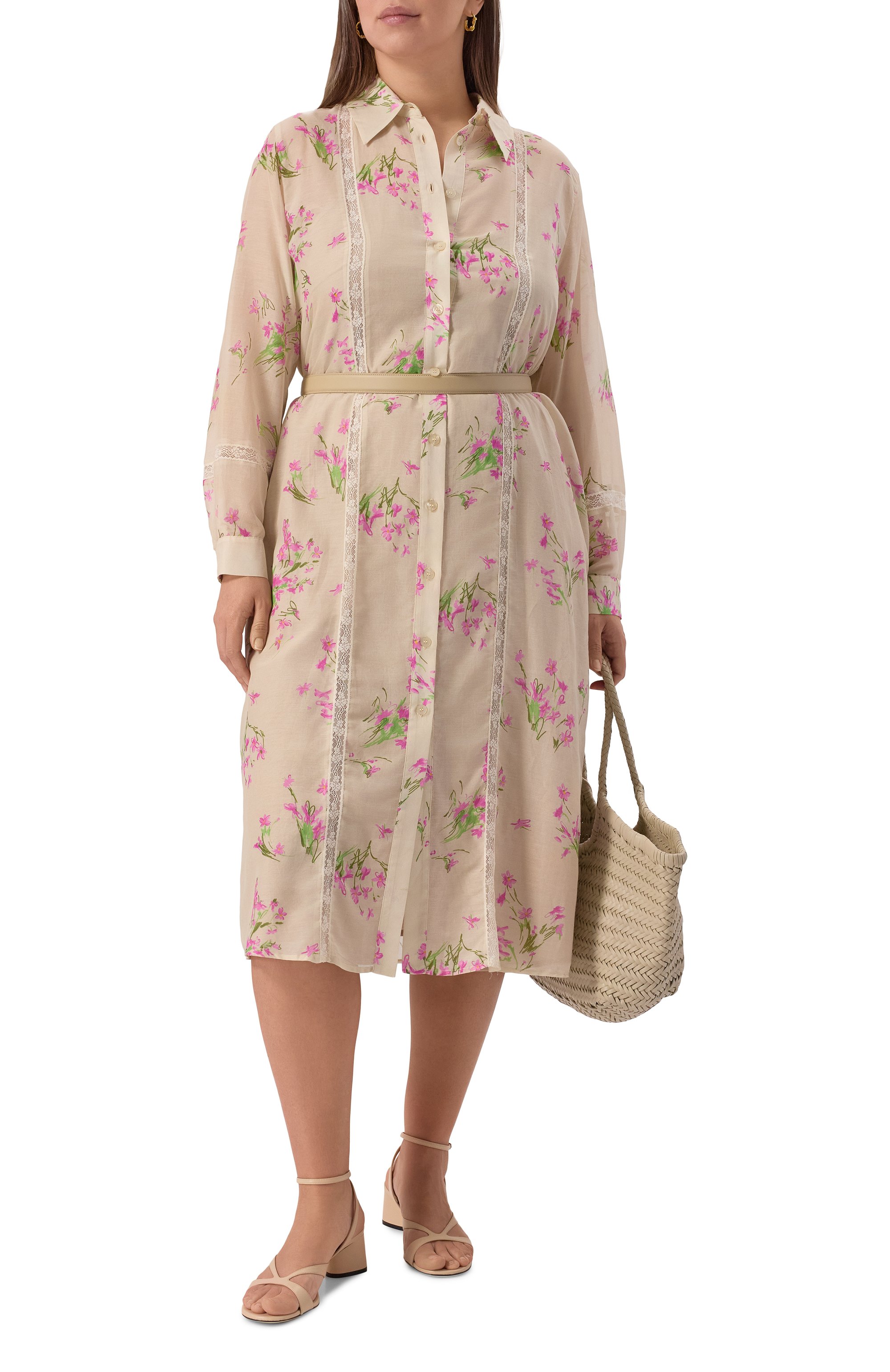 Платье из хлопка и шелка MARINA RINALDI, арт. LANA, фото 2