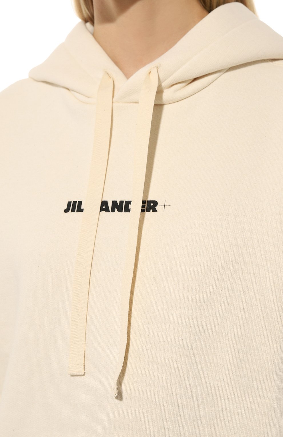 Хлопковое худи JIL SANDER бежевого цвета по цене 63200 руб., арт. J40GU0002/J20010, фото 5 Хлопковое худи JIL SANDER, арт. J40GU0002/J20010, фото 5