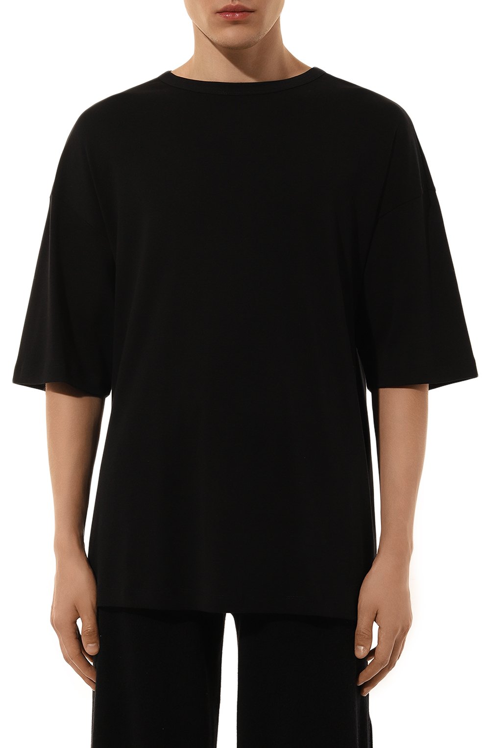 Хлопковая футболка ANN DEMEULEMEESTER, арт. 2402-M-JTS06-33-FA045-099, фото 3