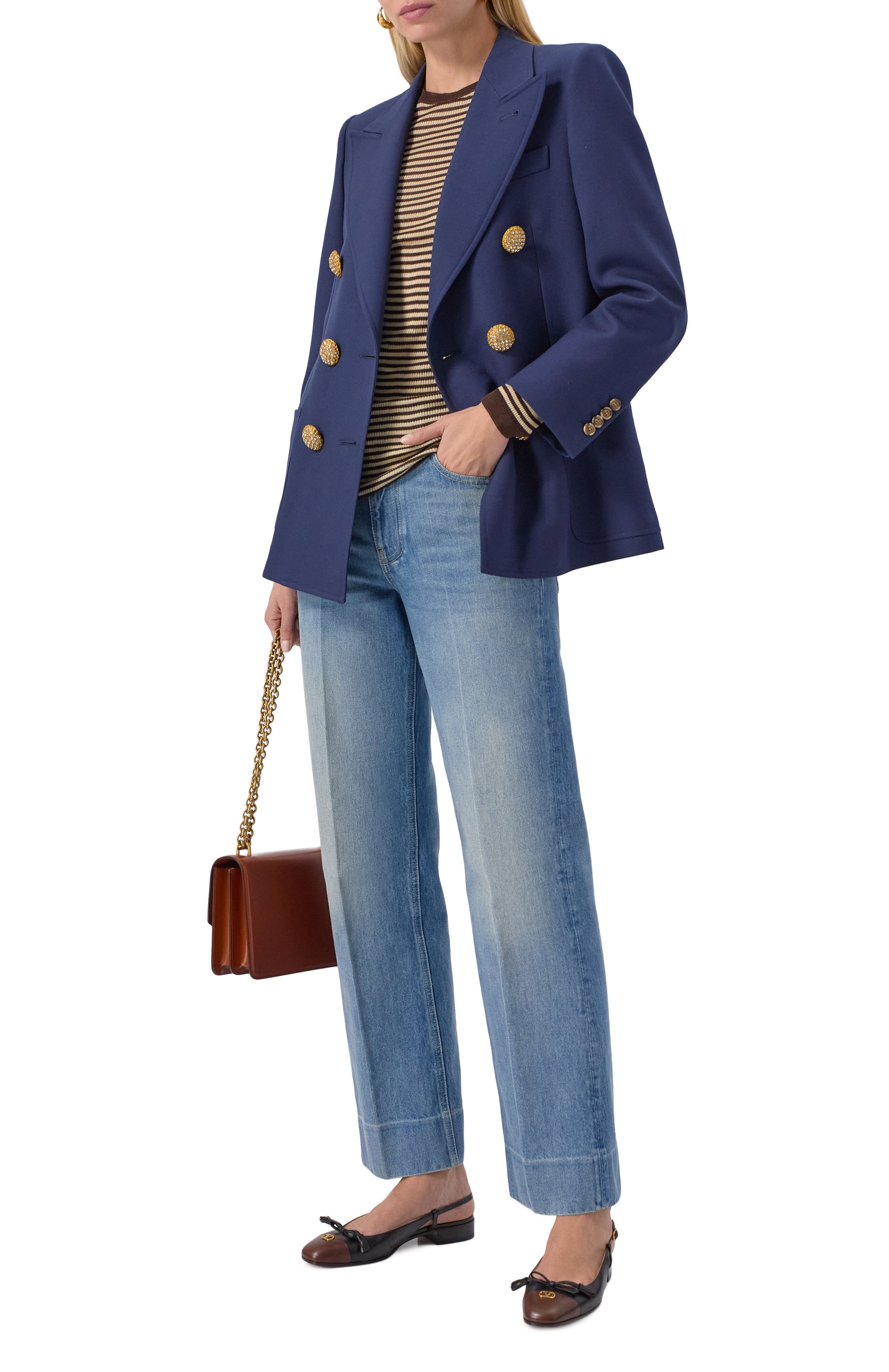 Джинсы VALENTINO голубого цвета по цене 131500 руб., арт. 7B3DD20G9HC, фото 2 Джинсы VALENTINO, арт. 7B3DD20G9HC, фото 2