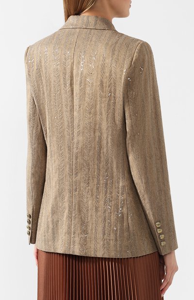 Жакет из смеси хлопка и льна BRUNELLO CUCINELLI, арт. MF5788606, фото 4