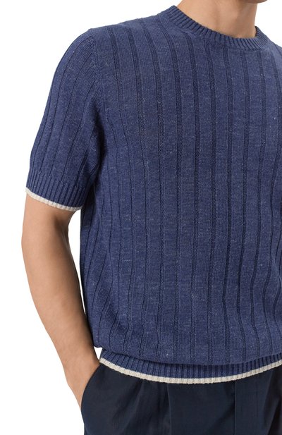 Джемпер изо л�ьна и хлопка BRUNELLO CUCINELLI, арт. M2L707600, фото 5