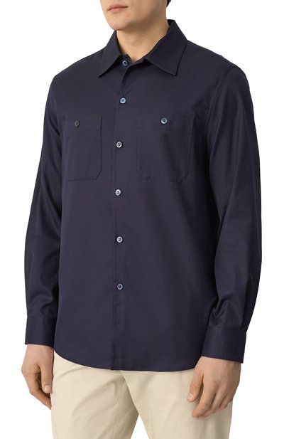 Хлопковая рубашка BRUNELLO CUCINELLI, арт. MW6040658, фото 3