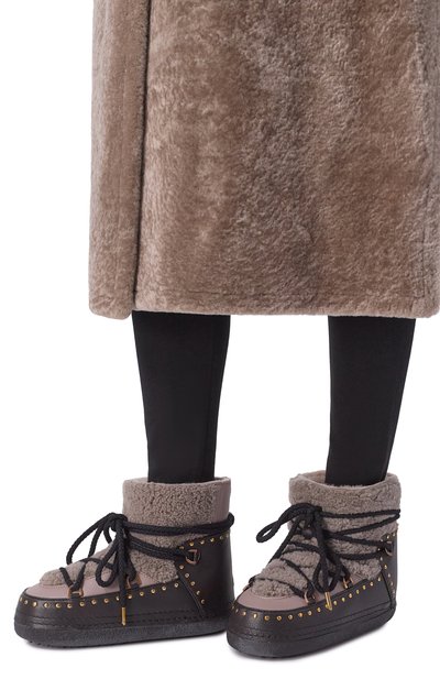 Кожаные полусапоги curly rock INUIKII розового цвета по цене 39450 руб., арт. 75202-087_001, фото 2 Кожаные полусапоги curly rock INUIKII, арт. 75202-087_001, фото 2