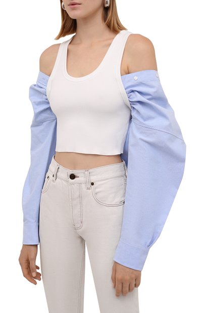 Топ ALEXANDERWANG.T голубого цвета по цене 38350 руб., арт. 4KC3211007, фото 3 Топ ALEXANDERWANG.T, арт. 4KC3211007, фото 3