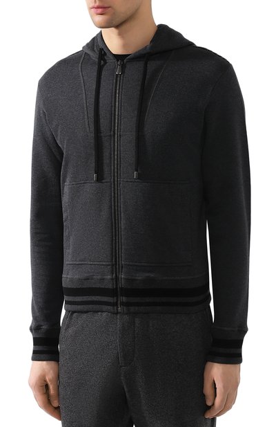 Кардиган из смеси хлопка и шерсти BOTTEGA VENETA темно-серого цвета по цене 79950 руб., арт. 542712/VZZY5, фото 3 Кардиган из смеси хлопка и шерсти BOTTEGA VENETA, арт. 542712/VZZY5, фото 3