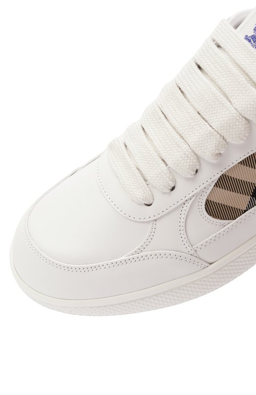 Комбинированные кеды Terrace Burberry 8108649 Белый  8108649 Фото 7