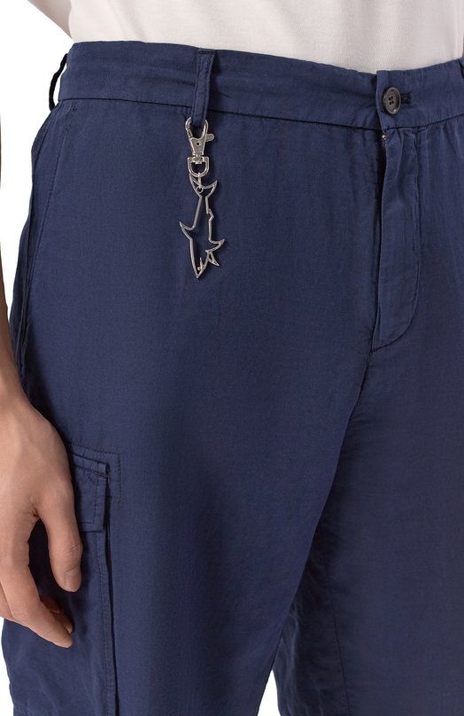 Шорты из хлопка и льна Paul&Shark 26414035 Синий  26414035 Фото 5