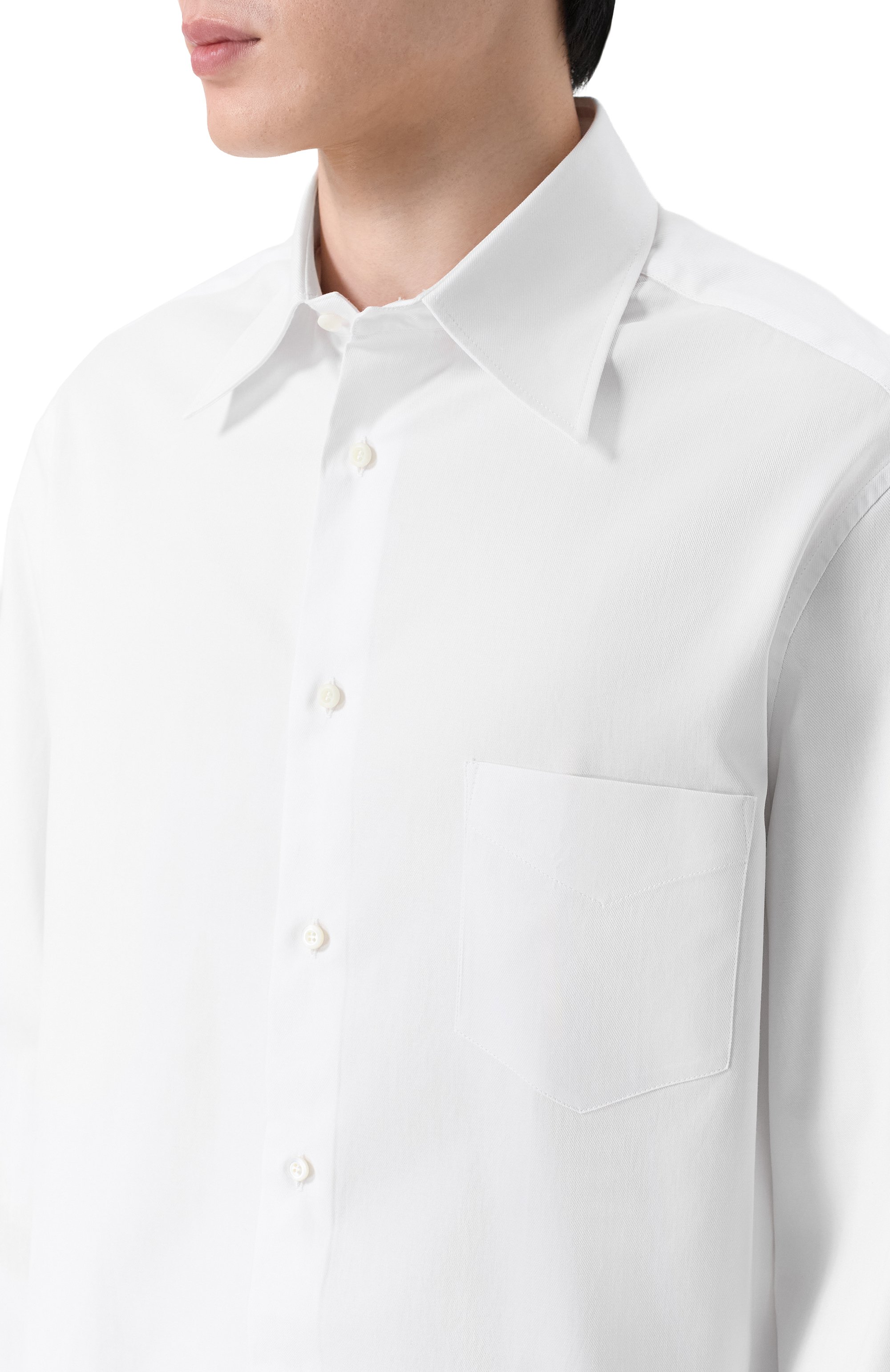 Хлопковая сорочка BRUNELLO CUCINELLI, арт. MW6040621, фото 5