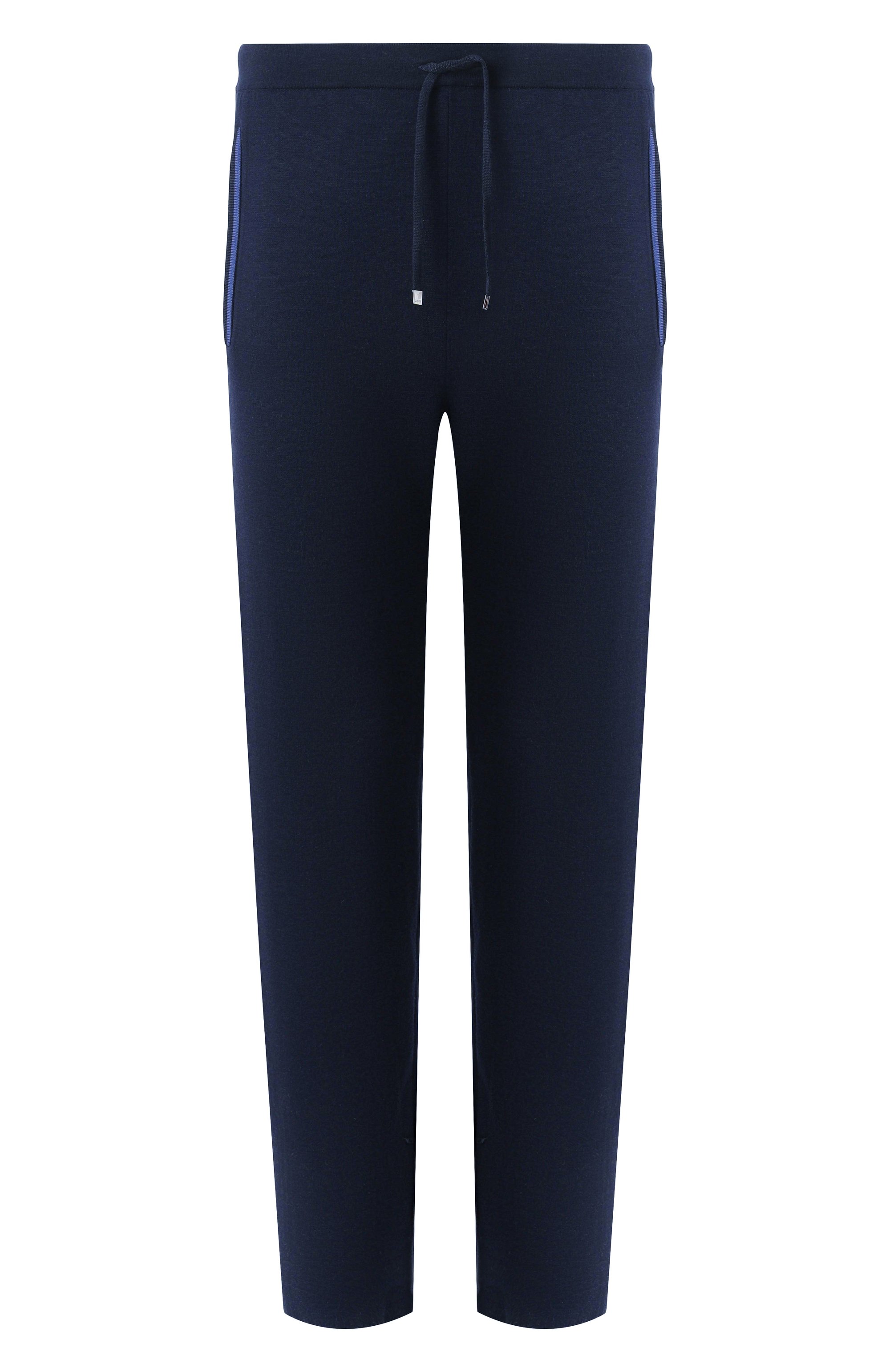 Брюки из шерсти и шелка ZILLI темно-синего цвета по цене 183500 руб., арт. JSP011M0240VZDTB0/64, фото 1 Брюки из шерсти и шелка ZILLI, арт. JSP011M0240VZDTB0/64, фото 1