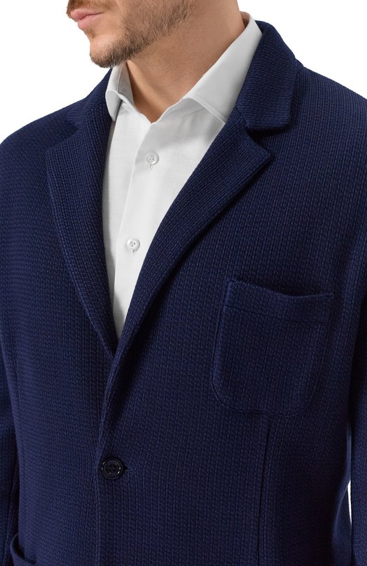 Пиджак из шерсти и шелка Stefano Ricci K606588J02/R25304 Синий  K606588J02/R25304 Фото 5