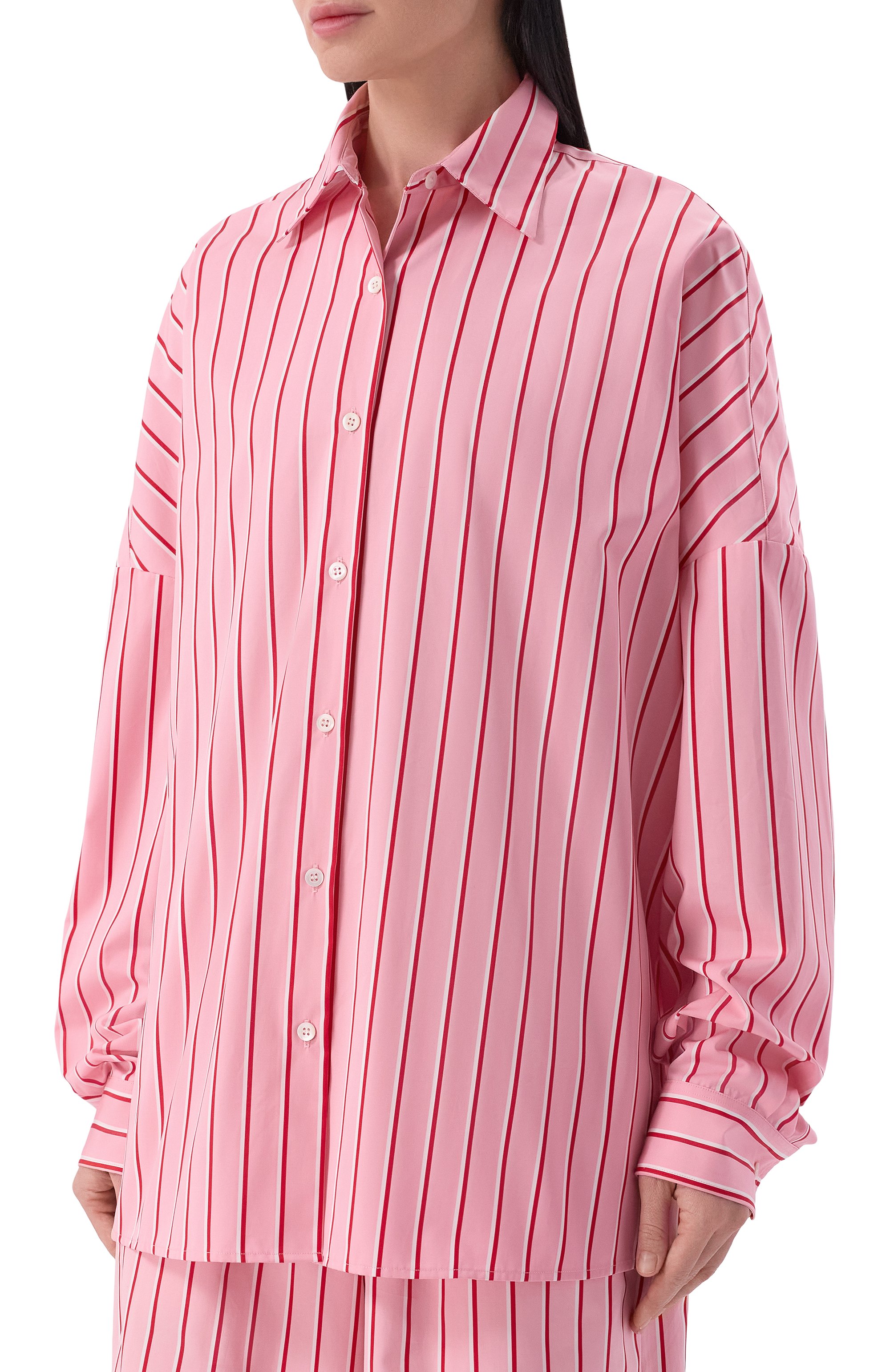 Хлопковая рубашка DRIES VAN NOTEN розового цвета по цене 86500 руб., арт. 010700/3064, фото 3 Хлопковая рубашка DRIES VAN NOTEN, арт. 010700/3064, фото 3