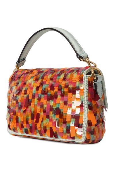 Сумка baguette mini FENDI разноцветного цвета по цене 523500 руб., арт. 8BS017/AY5I, фото 4 Сумка baguette mini FENDI, арт. 8BS017/AY5I, фото 4