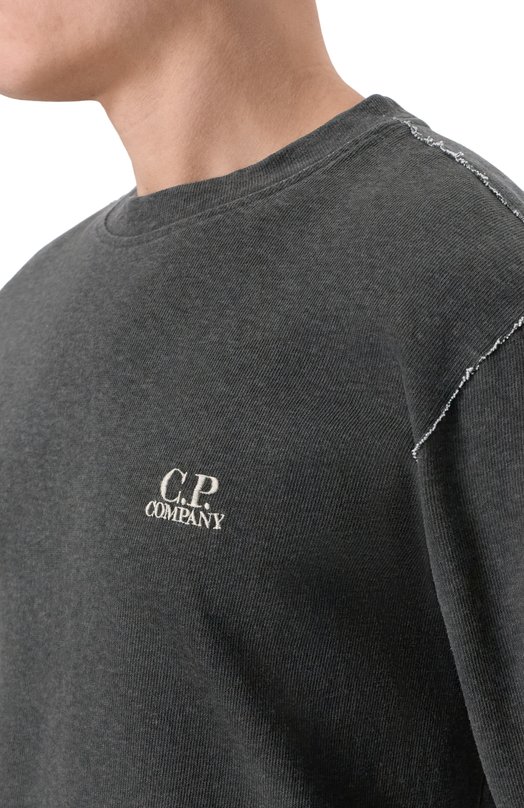Хлопковый свитшот C.P. Company 20CMSS198A/110644P Серый  20CMSS198A/110644P Фото 5