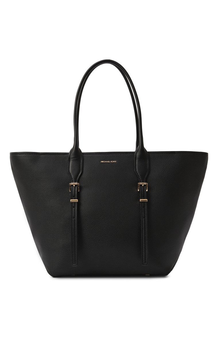 Женская сумка-тоут moore MICHAEL MICHAEL KORS черного цвета, арт. 30R5G90T7L | Фото 1 (Материал сплава: Проставлено; Драгоценные камни: Проставлено; Размер: medium; Материал: Натуральная кожа)