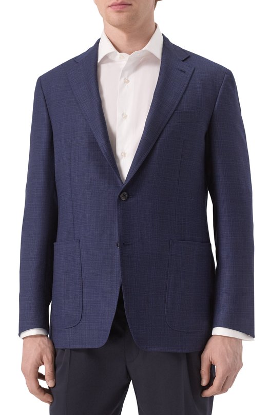 Шерстяной пиджак Canali 23275-CF00863 Синий  23275-CF00863 Фото 4