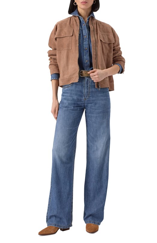 Замшевая куртка Brunello Cucinelli MPCAI7882 Коричневый  MPCAI7882 Фото 2