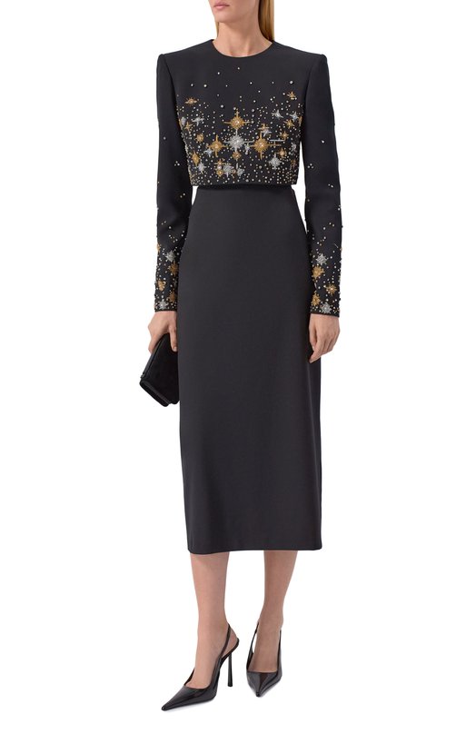 Топ с отделкой стразами Zuhair Murad PTP25026/CRCA018 Чёрный  PTP25026/CRCA018 Фото 2