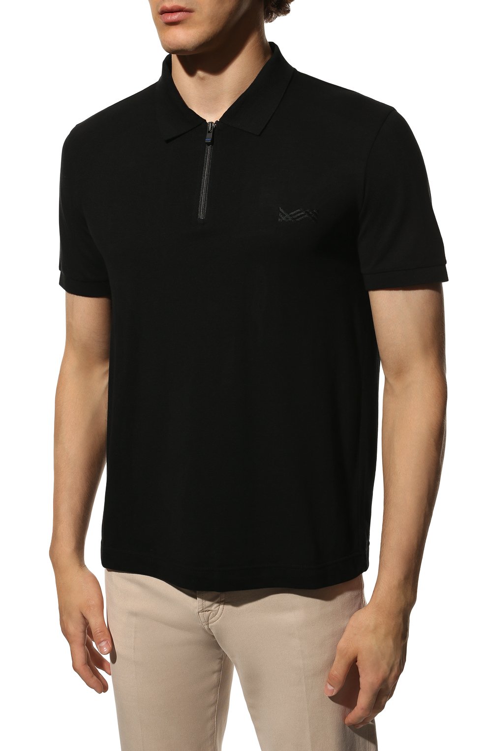 Поло из хлопка и шелка KITON, арт. UMM0275, фото 3