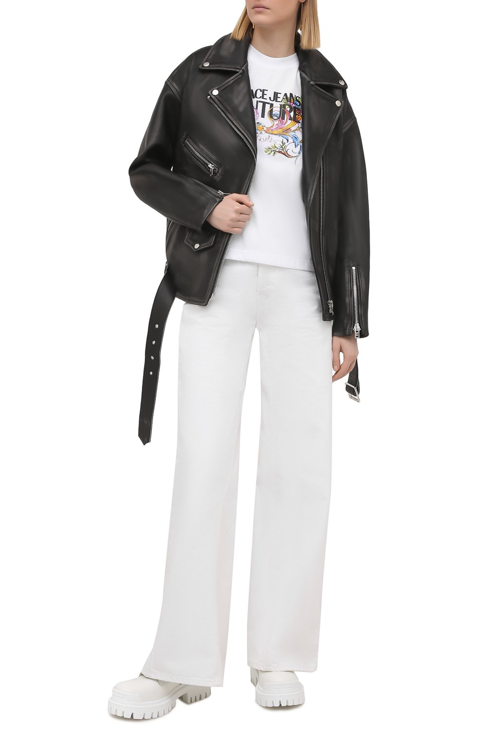 Хлопковая футболка VERSACE JEANS COUTURE, арт. B2HWA7KA-WDP613/30457, фото 2